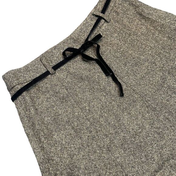 J. Crew Factory Wool Blend Flare Skirt with Velvet Accent Belt Size 2 - Picture 2 of 11